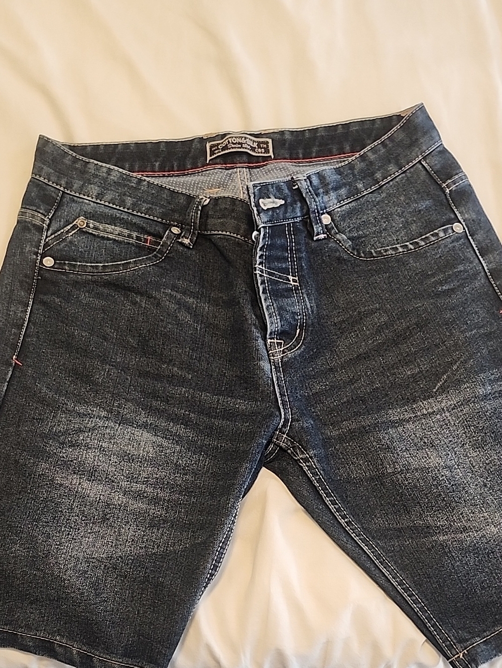 Cotton & Silk Brand Men's Dark Wash Denim Jeans - Classic Blue